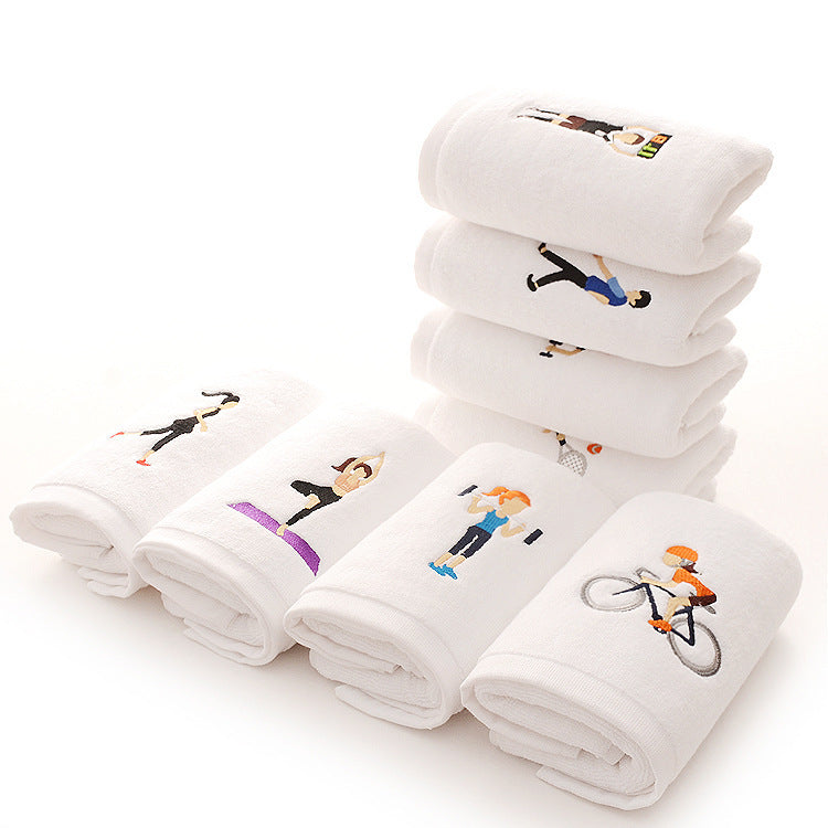LOGO embroidered sports towel