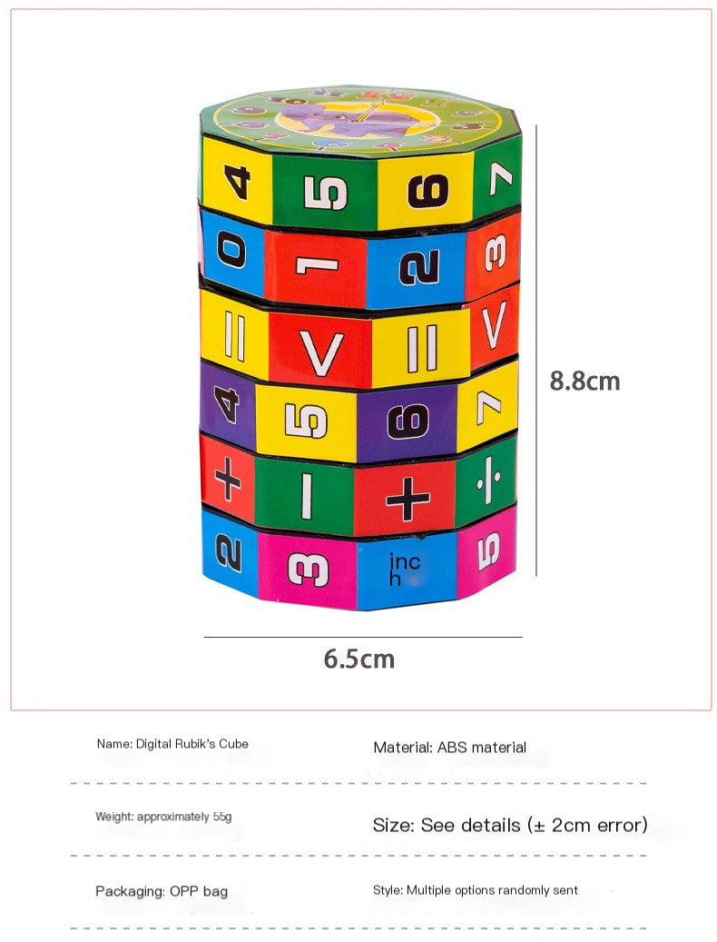 Six-Sided Math Cylinder for Kids