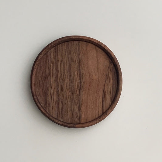 Unpainted Japanese Walnut Insulated Wooden Coaster
