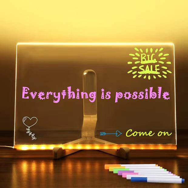 Transparent Luminous Acrylic Writing Light Board