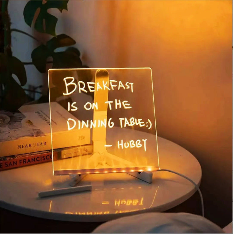 Transparent Luminous Acrylic Writing Light Board