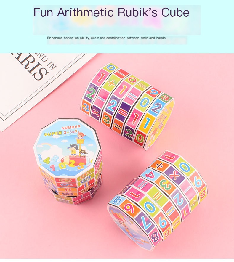 Six-Sided Math Cylinder for Kids