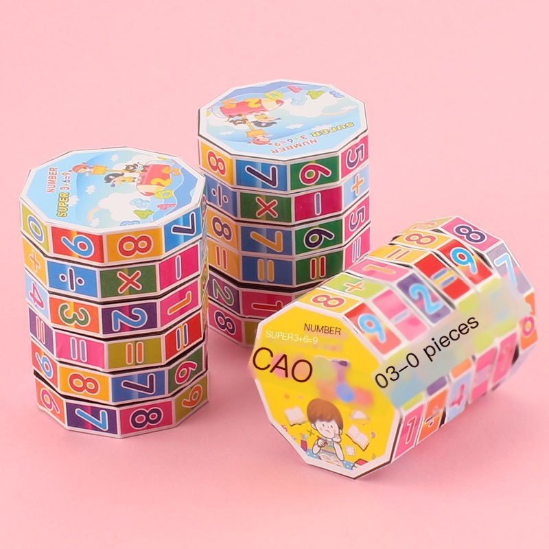 Six-Sided Math Cylinder for Kids